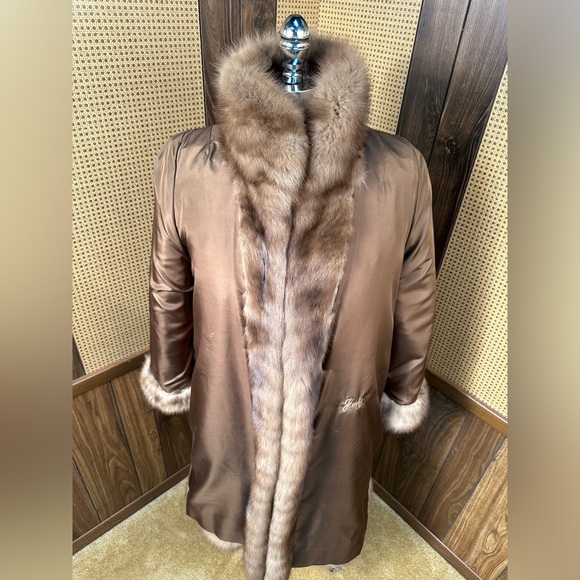 BEAUTIFUL VINTAGE MOHL NEW YORK 38" STROLLER LENGTH SABLE FUR COAT JACKET MEDIUM - Picture 7 of 13